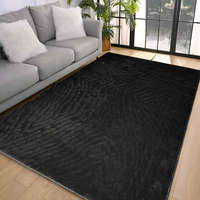 My carpet Den. Deluxy design Fekete Puha Szőnyeg 66x110cm-hátul gumis