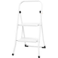Strend Pro LFD105 fellépő, 88,5 cm, fehér, acél, 2 fokos, csúszásgátlós, stabil lábú