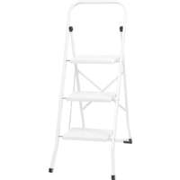 Strend Pro LFD130 fellépő, 3 fokos, 113,5 cm, fehér, acél, csúszásgátlós, stabil lábú