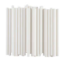 Szívószál bioműanyag fehér - 6,5mm átm. 24cm