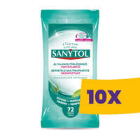 Sanytol Sanytol fertőtlenítő törlőkendő eukaliptusz 72db (Karton - 10 csomag)