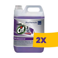 Cif Cif Pro Formula Concentrated Kitchen Cleaner Disinfectant Kombinált hatású általános tisztító-, fertőtlenítőszer, kézi mosogatószer 5L (Karton - 2 db)