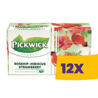 Pickwick Pickwick Gyógytea Csipke-hibiszkusz-eper 20 filter (Karton - 12 csomag)