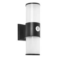 Adviti Adviti Dalia kültéri fali lámpa fém IP54 fekete 2xE27 mozgásérzékelővel