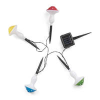 Entac Entac Kerti Szolár Fényfüzér, Gomba, 20cm, 4db leszúrható LED, 4 színben