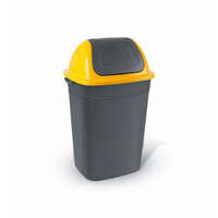 ALPHA Planet Billenőfedeles szemetes kuka, butterfly, műanyag, antracit-sárga, 50 L