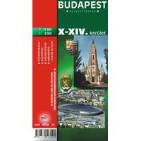 Topopress Budapest X.-XIV. kerület térkép Topopress 1:11 000 1:8500 10. kerület 14. kerület térkép