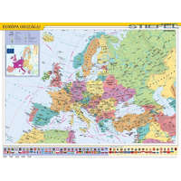 Stiefel Európa falitérkép, Európa országai falitérkép 2 oldalas, Európa gyerektérkép 60x40 cm