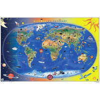 Stiefel Világtérkép falitérkép világ országai könyöklő Stiefel 65x45 cm