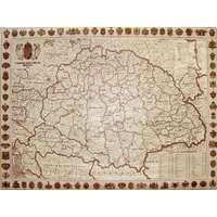 Nyír-Karta A Magyar Szent Korona Országai falitérkép 100x70 cm Topográf-Nyírkarta 1914 antik színű