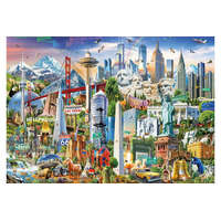 Educa Puzzle Educa 17670 - Észak-Amerika jelképei Észak Amerika puzzle 1500 db-os