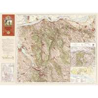 HM Gerecse térkép antik, faximile 1936 HM