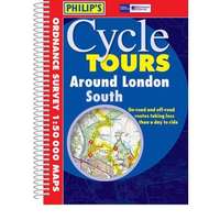 AZ London környéke térkép AZ, London kerékpáros atlasz spirál, Around London South