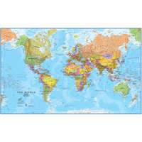 Maps International Világtérkép, Föld országai falitérkép poszter, világ országai falitérkép 195x120 cm - angol 2024.