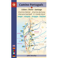 John B. Camino Portugues Maps : Lisbon - Porto - Santiago / Camino Central, Camino De La Costa, Variente Espiritual & Senda Litoral - angol 2023