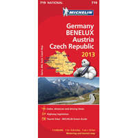 Michelin 719. Németország térkép, Benelux, Ausztria, Csehország térkép Michelin 1:1 000 000