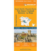 Michelin 573. Észak Spanyolország Baszkföld térkép Michelin, País Vasco, Navarra, Rioja, Pamplona, Bilbao várostérkép melléklettel 1:250e 2024.