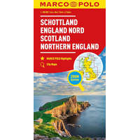 Mairdumont Skócia térkép Marco Polo 1:300 000 Észak-Anglia térkép