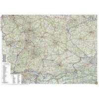 Freytag &amp; Berndt Dél-Németország térkép fémléces, műanyaghengerben, 1:500 000, (129 x 95 cm) Freytag AK 0207 B