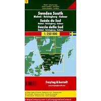 Freytag & Berndt Svédország 1 Dél - Malmö-Helsingborg-Kalmar, 1:250 000 Freytag térkép AK 0667
