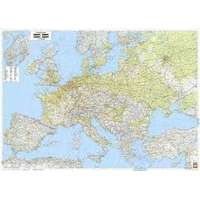 Freytag &amp; Berndt Európa falitérkép, Európa közlekedési-domborzati falitérkép fémléces,1:3 500 000, (126 x 89,5 cm) Freytag térkép AK 2201 B
