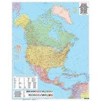 Freytag &amp; Berndt Észak-Amerika falitérkép politikai-domborzati térkép fémléces, műanyaghengerben, 1:8 000 000 Freytag térkép NAM B