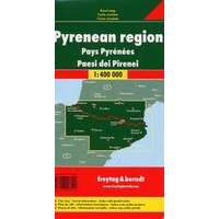 Freytag &amp; Berndt Pireneusok térkép, Pireneusok országai térkép 1:400 000 Freytag