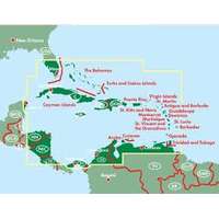 Freytag &amp; Berndt Karib-tenger hajóútvonalai, Karib térkép Antigua, Barbados, Dominikai Köztársaság, Grenada, 1:2 500 000 Freytag térkép AK 161