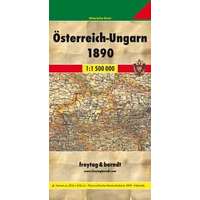 Freytag & Berndt Osztrák–Magyar Monarchia térkép antik 1890, 1:1 500 000 hajtott Freytag térkép MON 1890