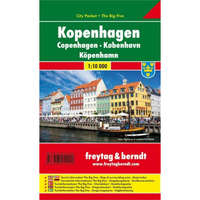 Freytag &amp; Berndt Koppenhága térkép, Koppenhága várostérkép Freytag & Berndt 1:10 000