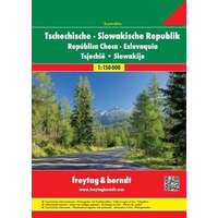 Freytag &amp; Berndt Csehország és Szlovákia atlasz, Csehország autós atlasz spirálkötésben Freytag 1:150 000 - 2016-os kiadás