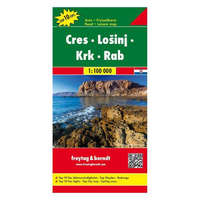 Freytag &amp; Berndt Cres autós térkép, Cres térkép-Lošinj-Krk-Rab hajózási térkép információkkal 1:100 000 Freytag