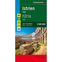 Freytag &amp; Berndt Isztria térkép, Pula, Top 10 tipp, 1:100 000 Freytag térkép AK 7405