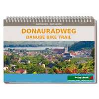 Freytag & Berndt Donauradweg kerékpáros atlasz Freytag 1:125 000 Passau-Pozsony szakasz Duna kerékpáros térkép