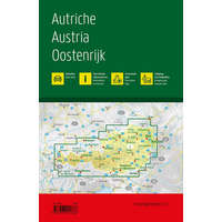 Freytag &amp; Berndt Ausztria autóatlasz , Ausztria autós atlasz 1:150 000 Freytag Ausztria térkép 2022