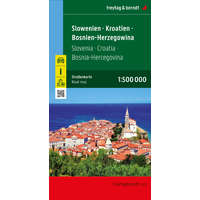 Freytag &amp; Berndt Szlovénia térkép, Horvátország térkép, Szerbia, Bosznia-Hercegovina, Montenegro, Macedonia térkép Freytag & Berndt 1:500 000