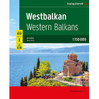 Freytag & Berndt Nyugat-Balkán autóatlasz, West Balkan autós atlasz, Délkelet-Európa, Balkán térkép Freytag Bosznia, Szerbia, Montenegró, Koszovó, Macedónia, Albánia 2025.