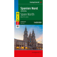 Freytag & Berndt Spanyol Jakab út térkép Freytag & Berndt 1:400 000 Észak Spanyolország autós térkép Camino 2025.