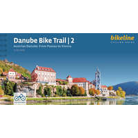 Esterbauer Verlag 2. Danube Bike Trail Duna kerékpáros atlasz Esterbauer 2. szakasz 1:50 000 Duna kerékpáros térkép