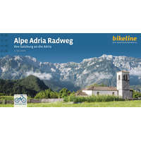 Esterbauer Verlag Alpok-Adria kerékpárkalauz, Alpe Adria Radweg, Alpok Adria kerékpáros térkép Esterbauer 1:50e (2024)