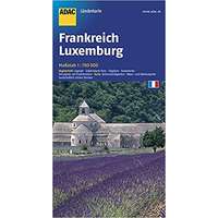 ADAC Franciaország térkép ADAC 1:700 000 Luxemburg térkép