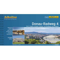 Esterbauer Verlag 4. Donau-Radweg kerékpáros atlasz Esterbauer 1:100 000 Duna kerékpáros térkép 2022