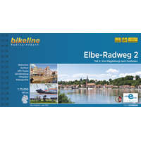 Esterbauer Verlag 2. Elbe Radweg kerékpáros atlasz Esterbauer 1:75 000 Elba kerékpáros térkép