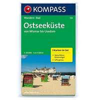 Kompass 739. Ostseeküste von Wismar bis Usedom, 3teiliges Set mit Naturführer turista térkép Kompass