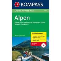 Kompass 604. Alpen, Großer WanderAtlas mit CD túraatlasz Wanderatlanten