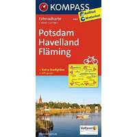 Kompass 3043. Potsdam, Havelland, Fläming kerékpáros térkép 1:70 000 Fahrradkarten