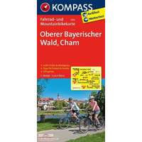 Kompass 3101. Bayerischer Wald, Oberer, Cham kerékpáros térkép 1:70 000 Fahrradkarten