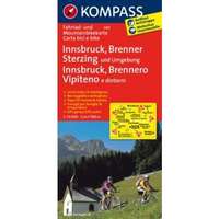 Kompass 3411. Innsbruck, Brenner, Sterzing kerékpáros térkép 1:70 000 Fahrradkarten