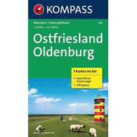 Kompass 410. Ostfriesland, Oldenburg, 3teiliges Set mit Naturführer turista térkép Kompass
