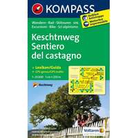 Kompass 696. Keschtnweg Sentiero del castagno turista térkép Kompass 1:25 000